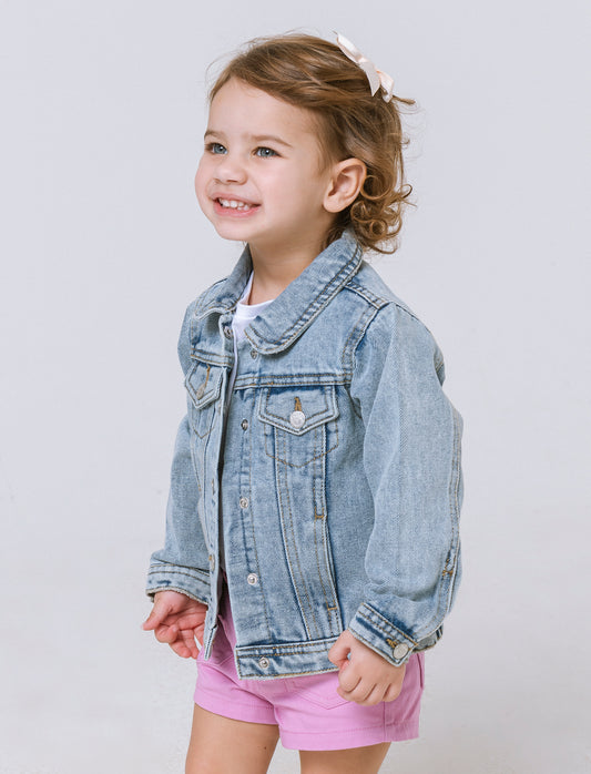 Giubbotto in denim da neonata - Denim chiaro