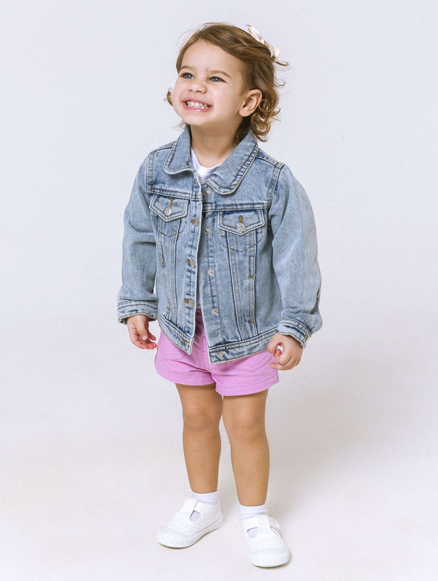 Giubbotto in denim da neonata - Denim chiaro