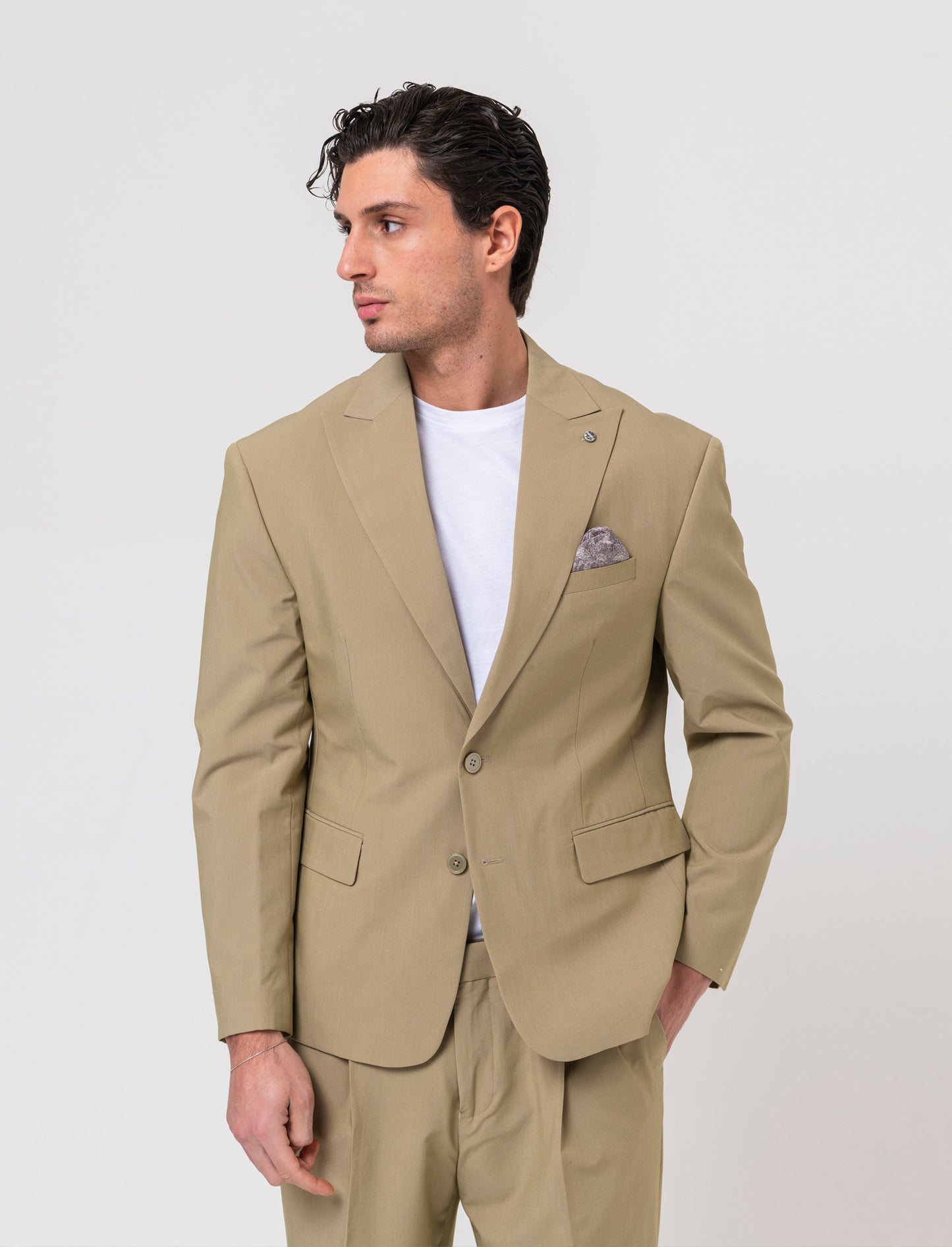 Pantaloni da completo relaxed fit da uomo - Verde