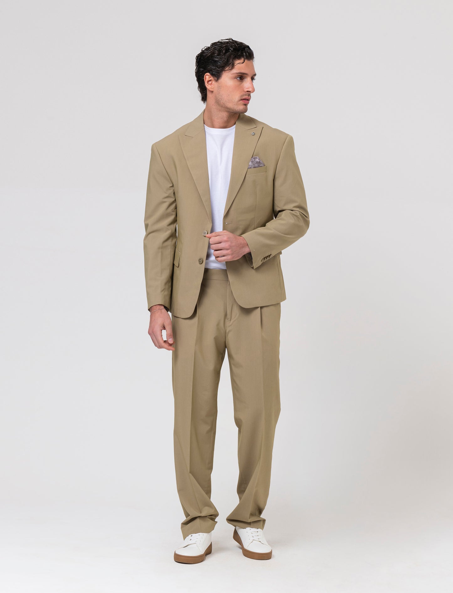 Pantaloni da completo relaxed fit da uomo - Verde