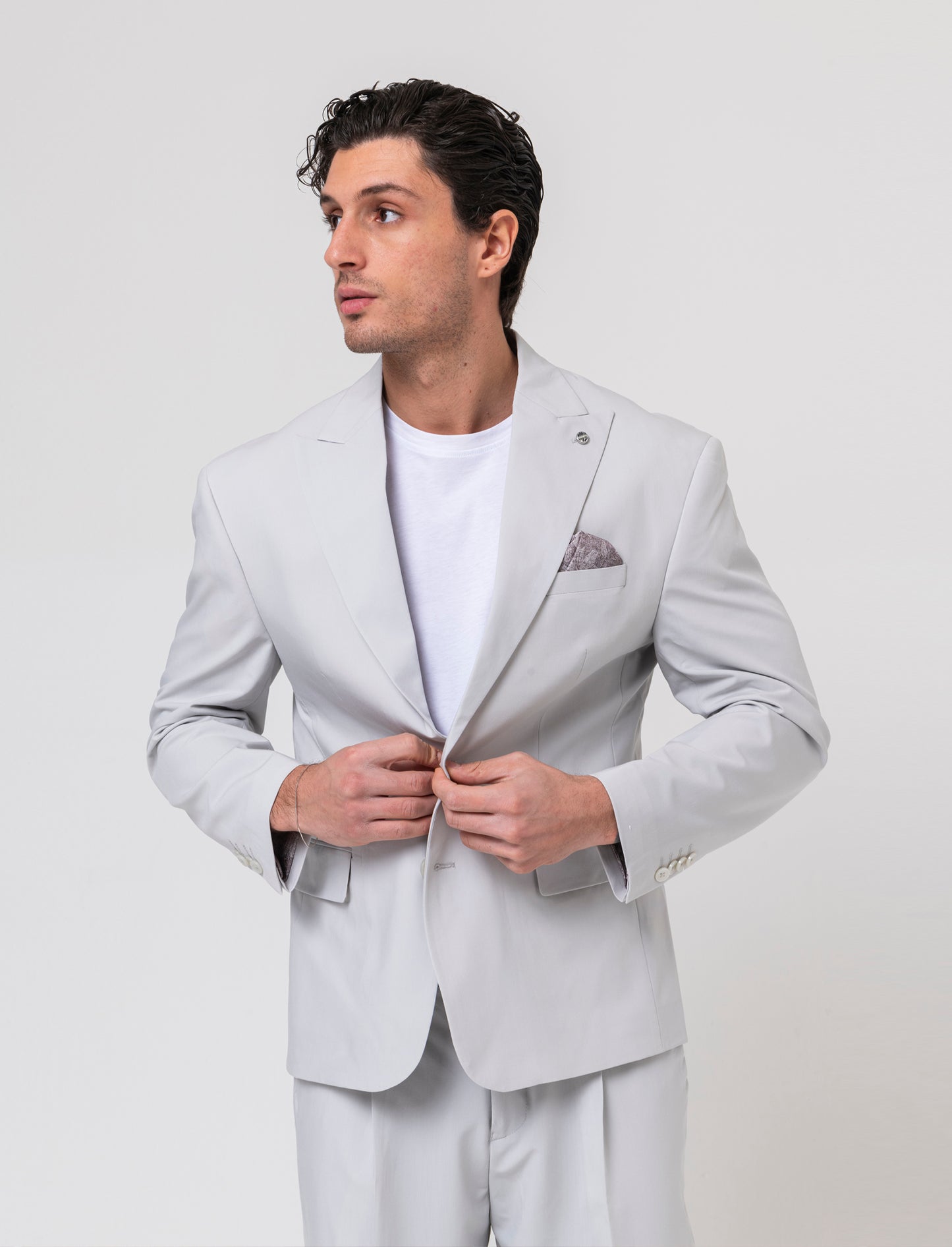 Pantaloni da completo relaxed fit da uomo - Grigio ghiaccio