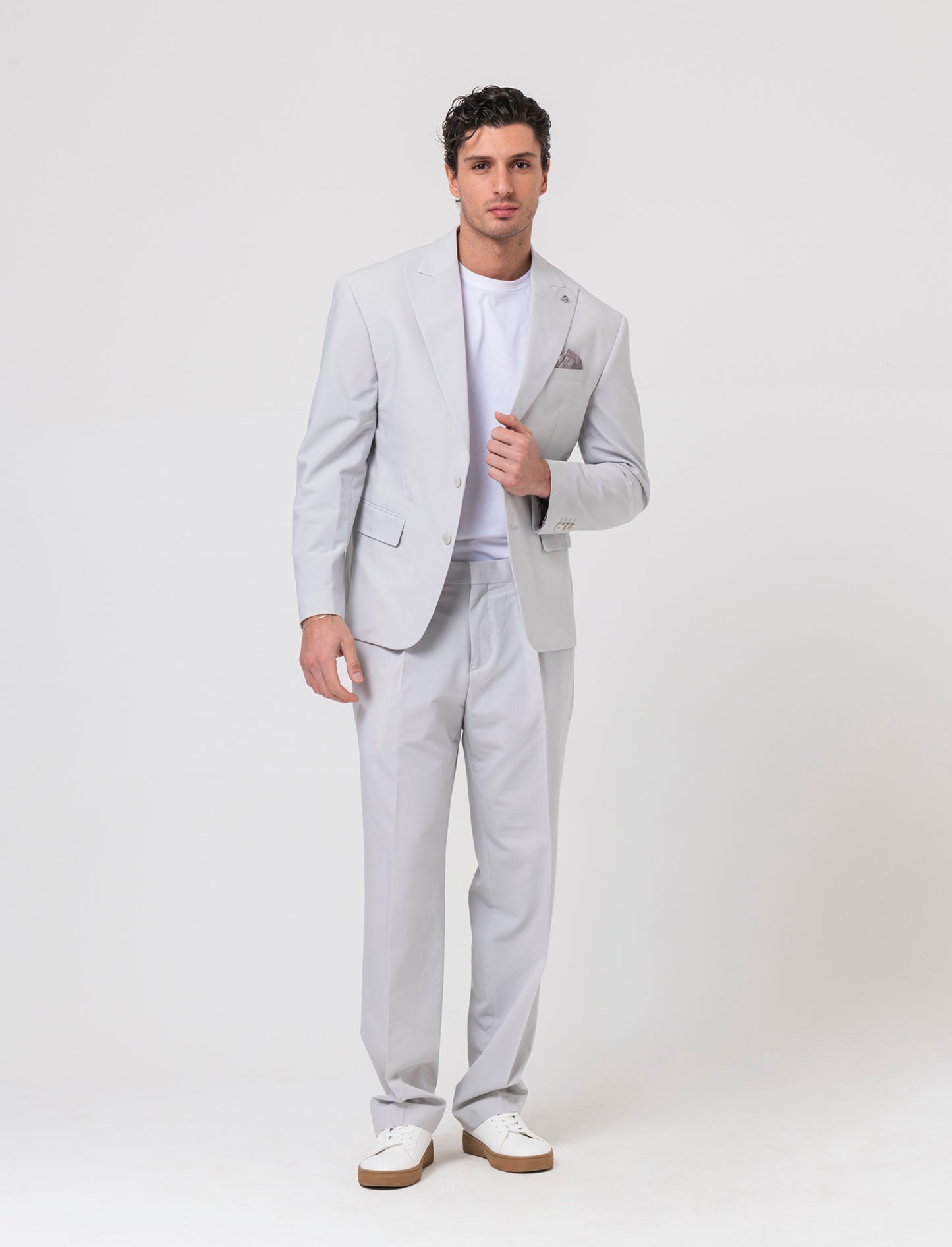 Pantaloni da completo relaxed fit da uomo - Grigio ghiaccio