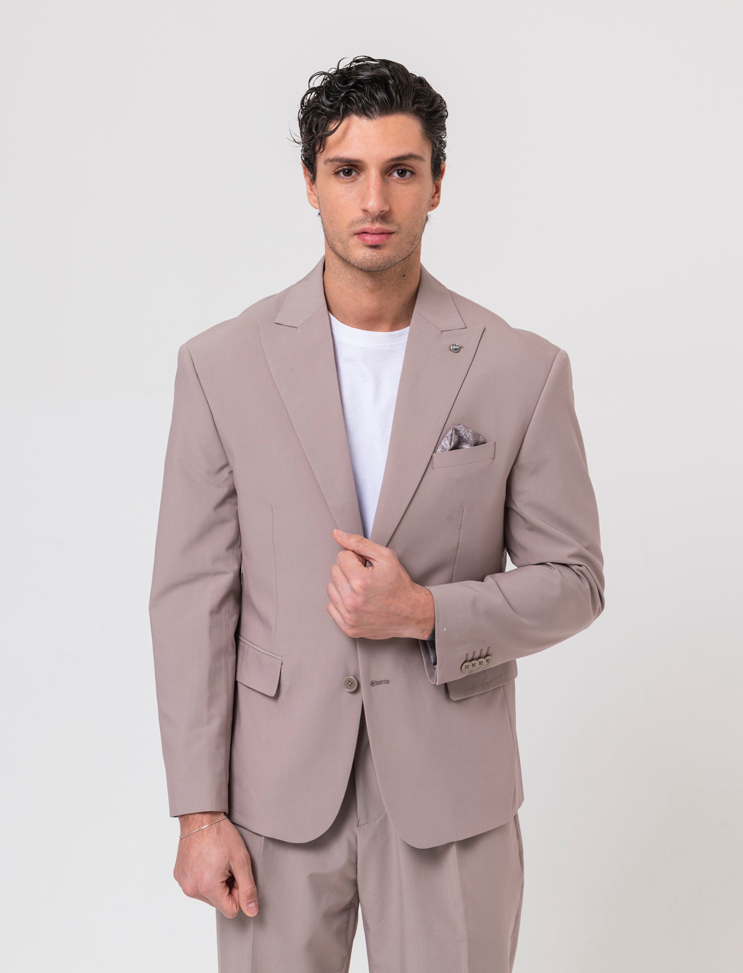 Pantaloni da completo relaxed fit da uomo - Grigio tortora