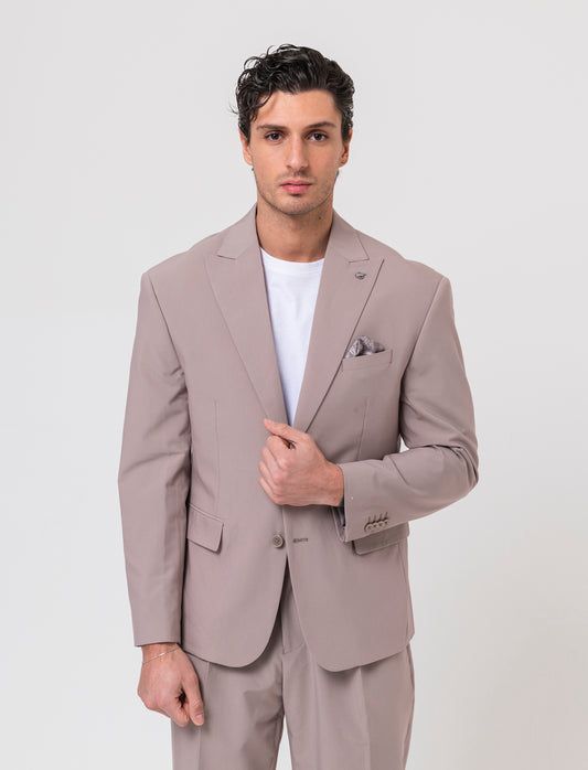 Pantaloni da completo relaxed fit da uomo - Grigio tortora