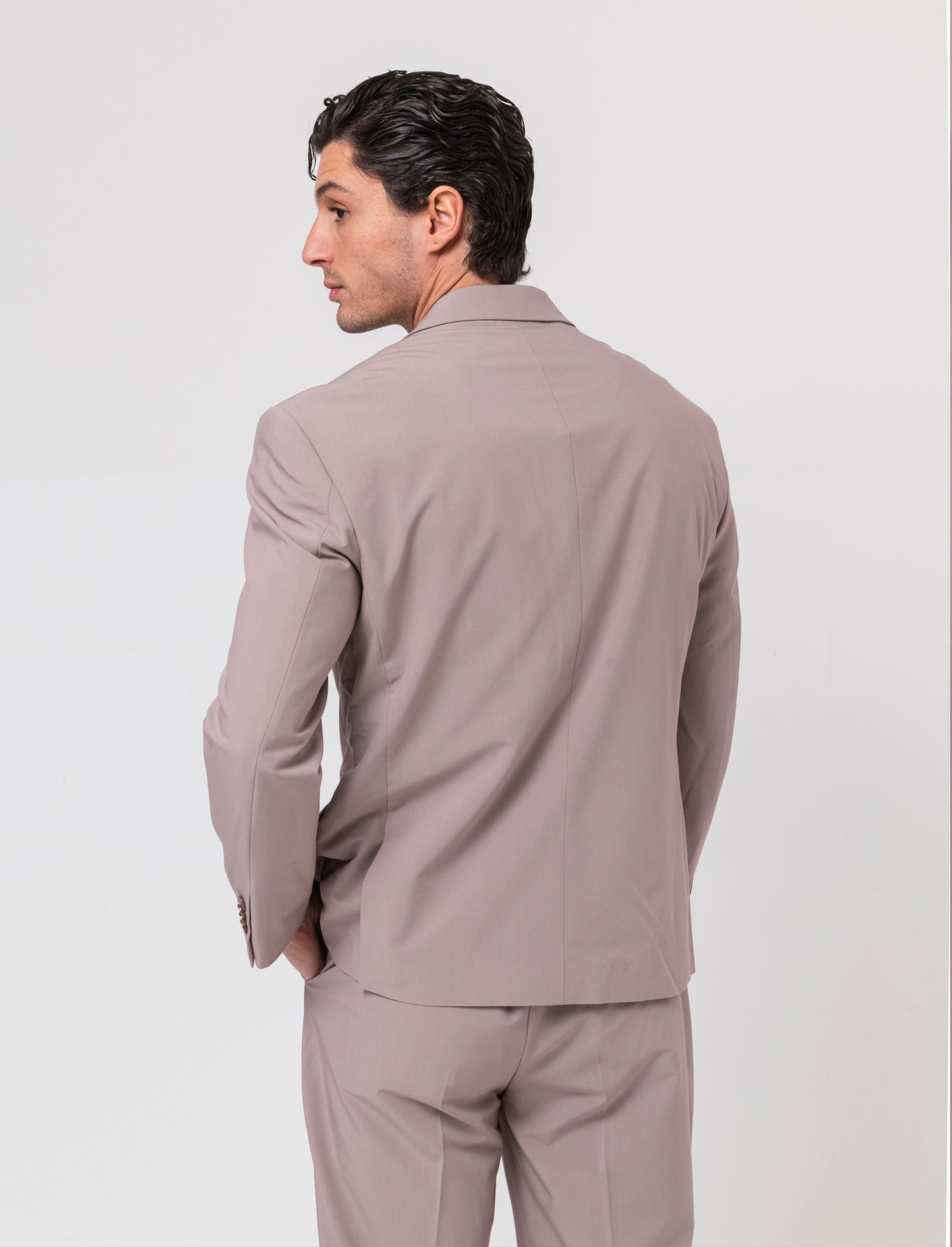Pantaloni da completo relaxed fit da uomo - Grigio tortora