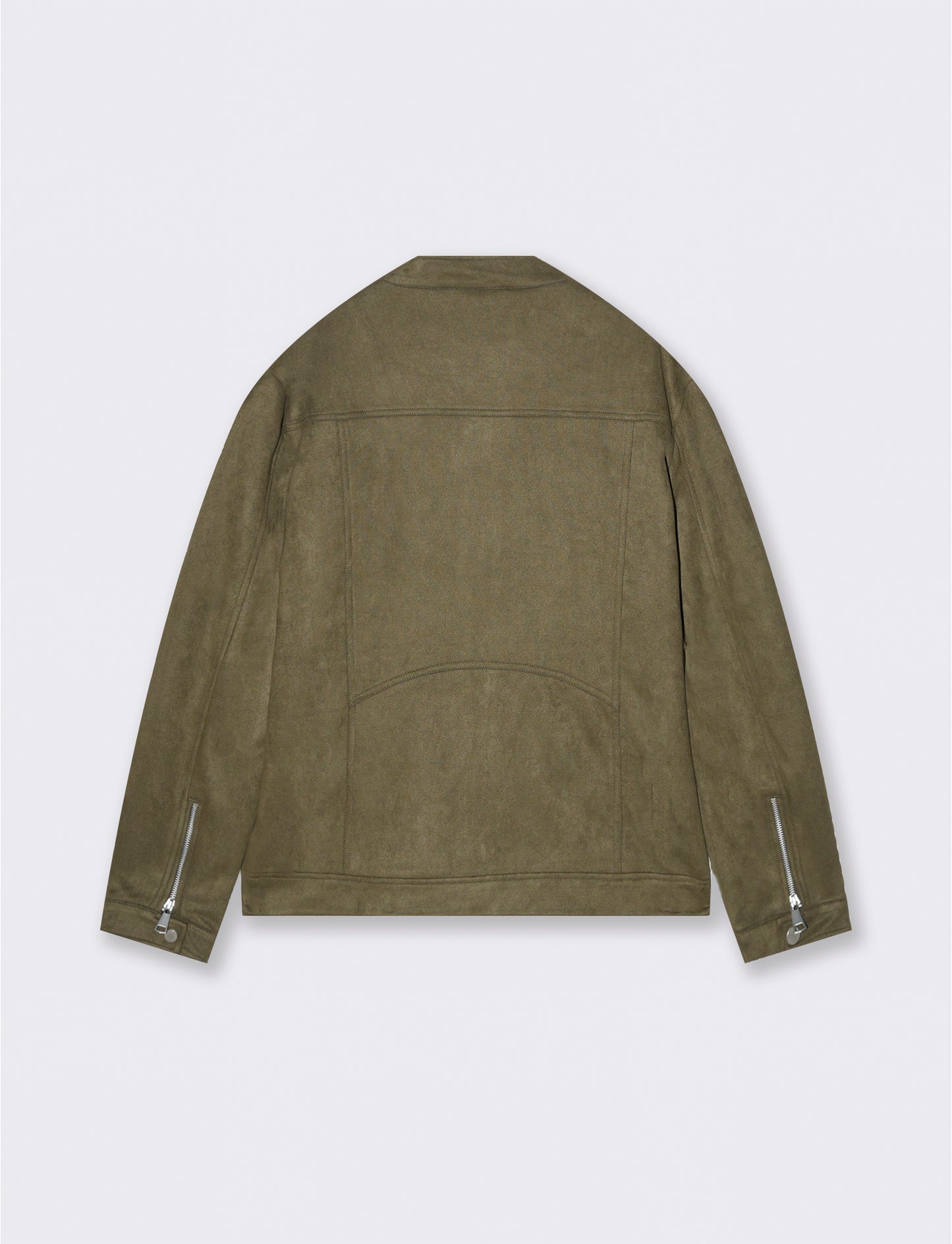 Man's suede biker jacket for trendy style - Green