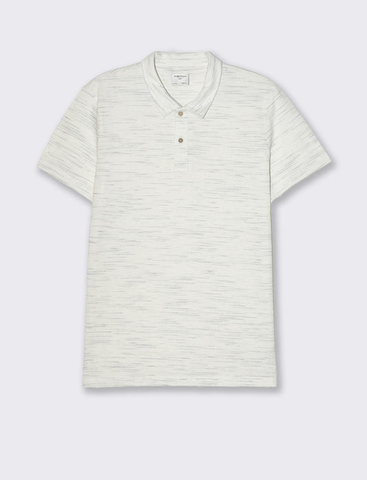 Polo struttura slub injected da uomo - Bianco