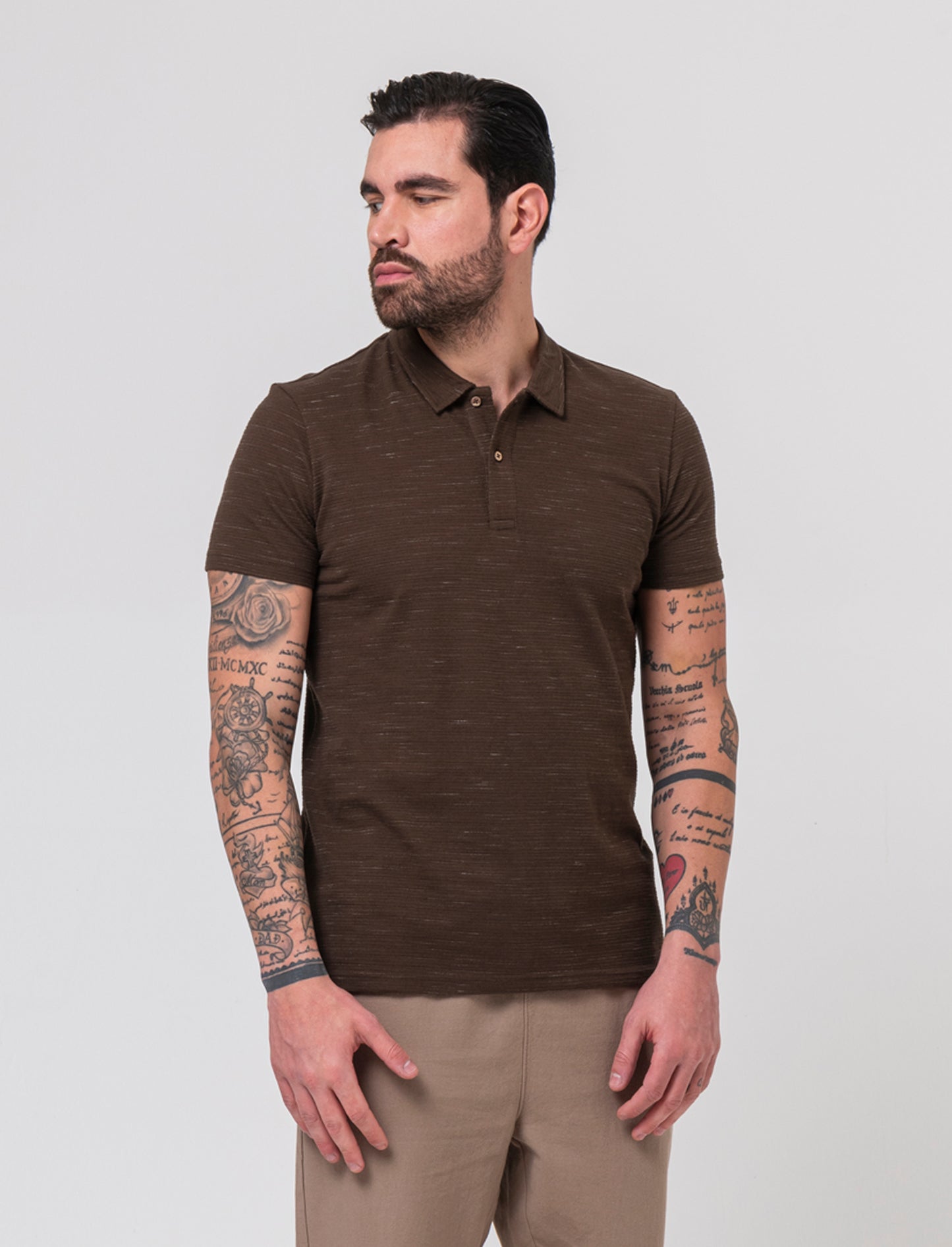 Polo struttura slub injected da uomo - Moro