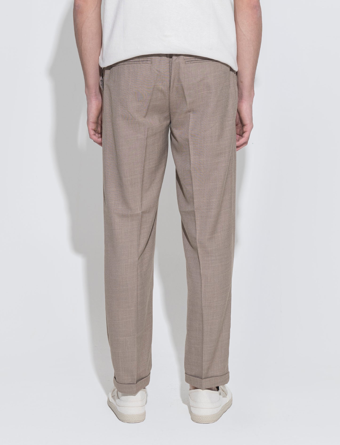 Pantaloni chino jogger effetto fil a fil da uomo - Grigio fango