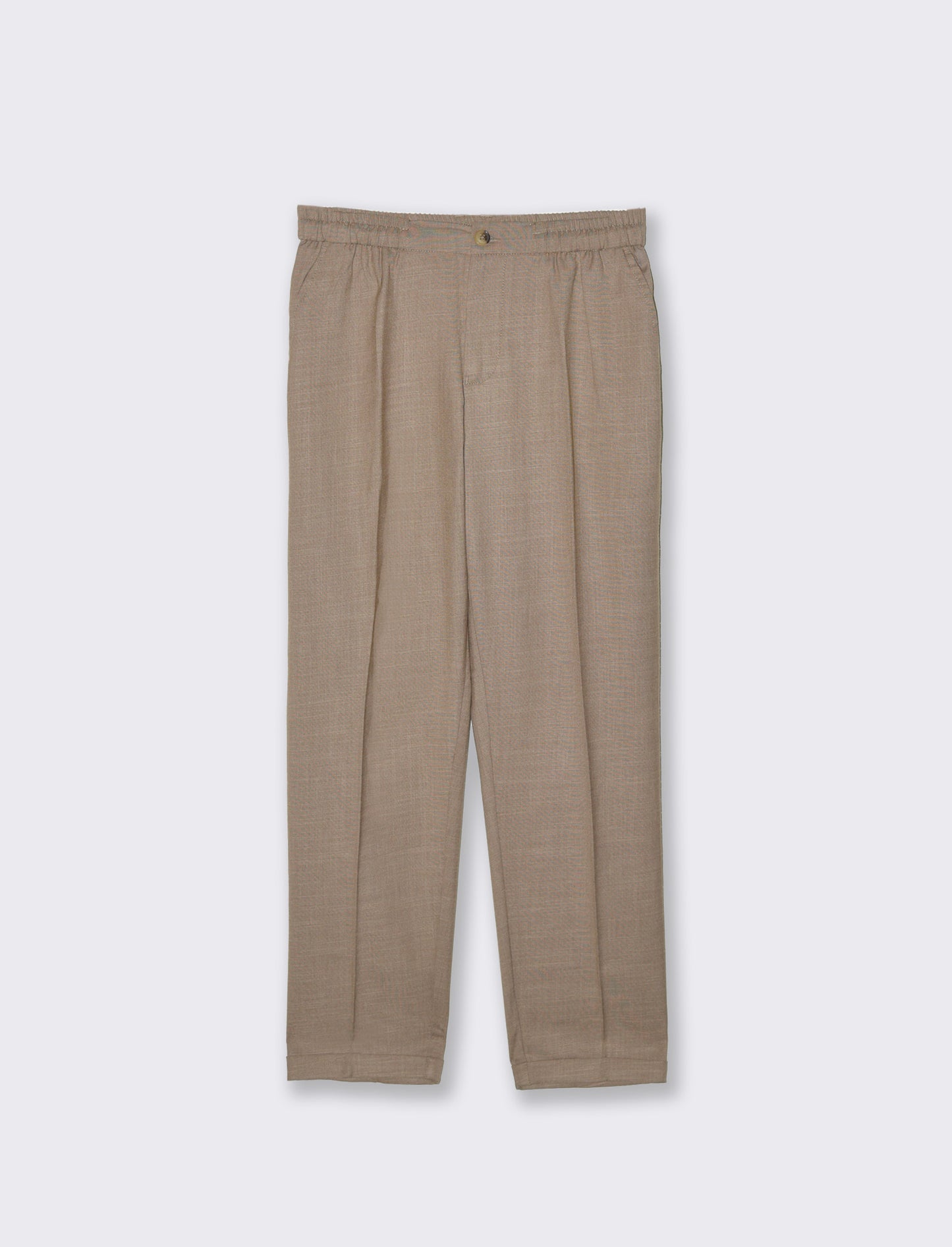 Pantaloni chino jogger effetto fil a fil da uomo - Grigio fango