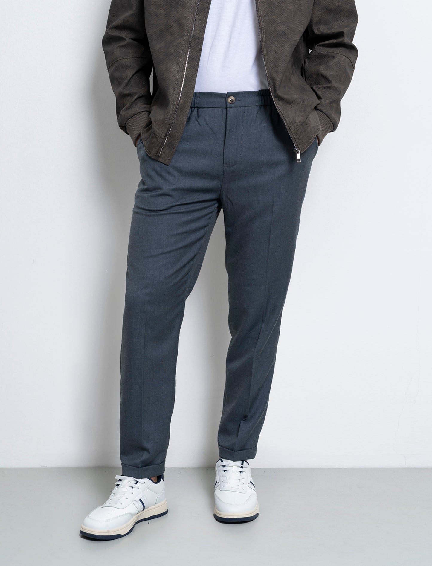 Pantaloni chino jogger effetto fil a fil da uomo - Avion
