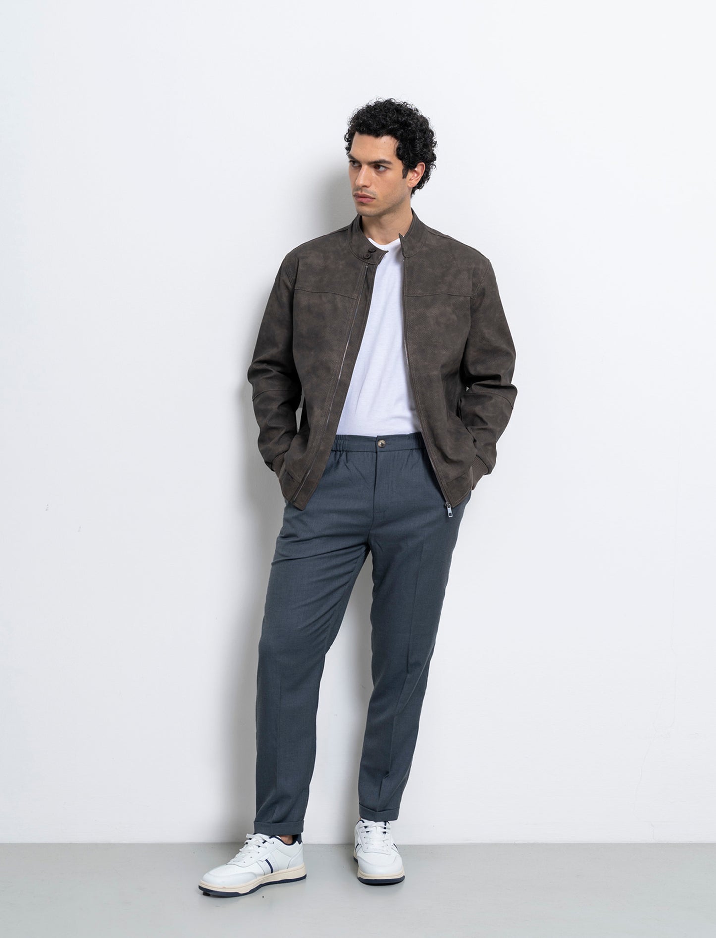Pantaloni chino jogger effetto fil a fil da uomo - Avion