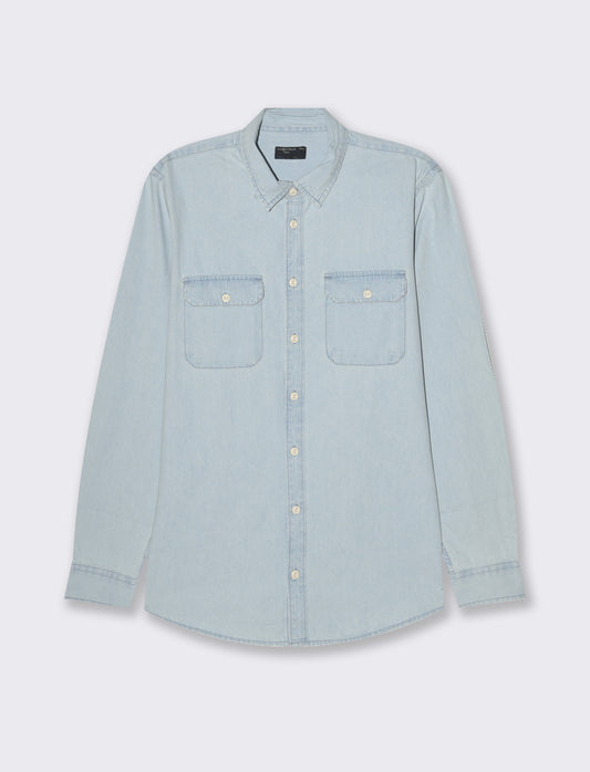 Man's denim shirt for casual style - Blue