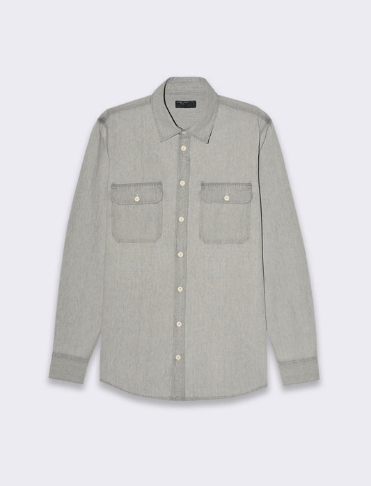 Man's denim shirt for casual style - Grey
