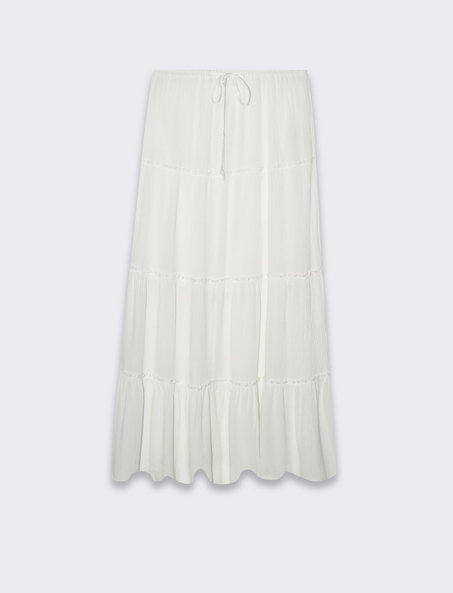 Gonna lunga con coulisse da donna - Bianco