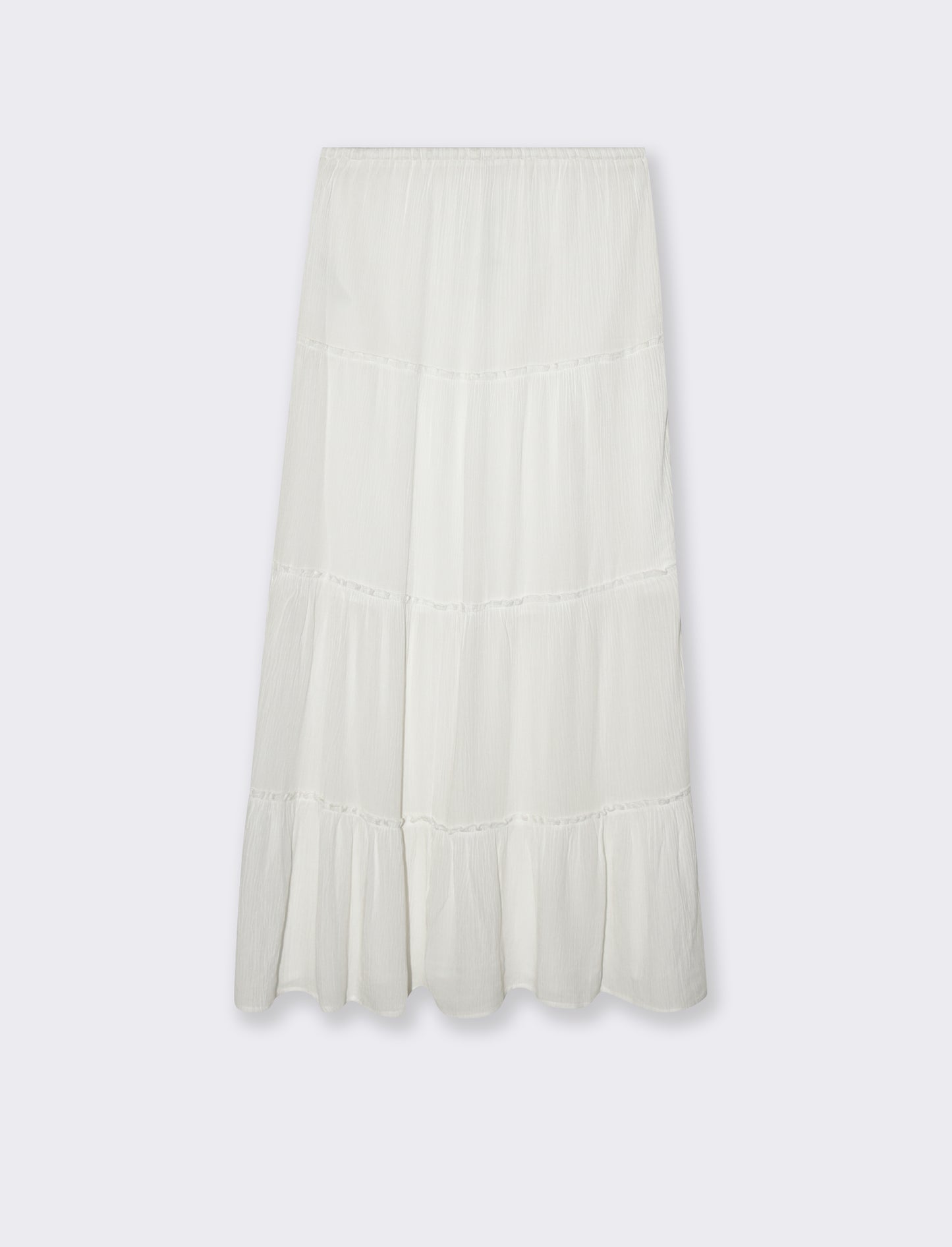 Gonna lunga con coulisse da donna - Bianco