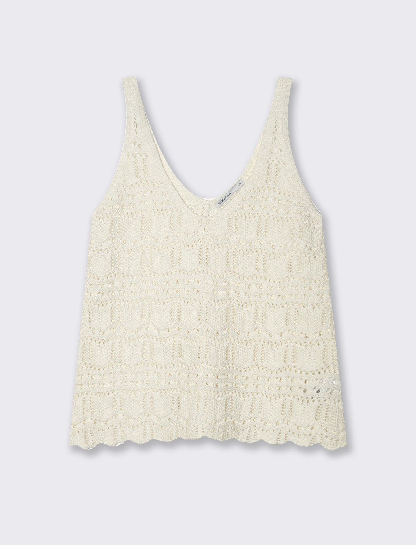 Top crochet da donna - Avorio