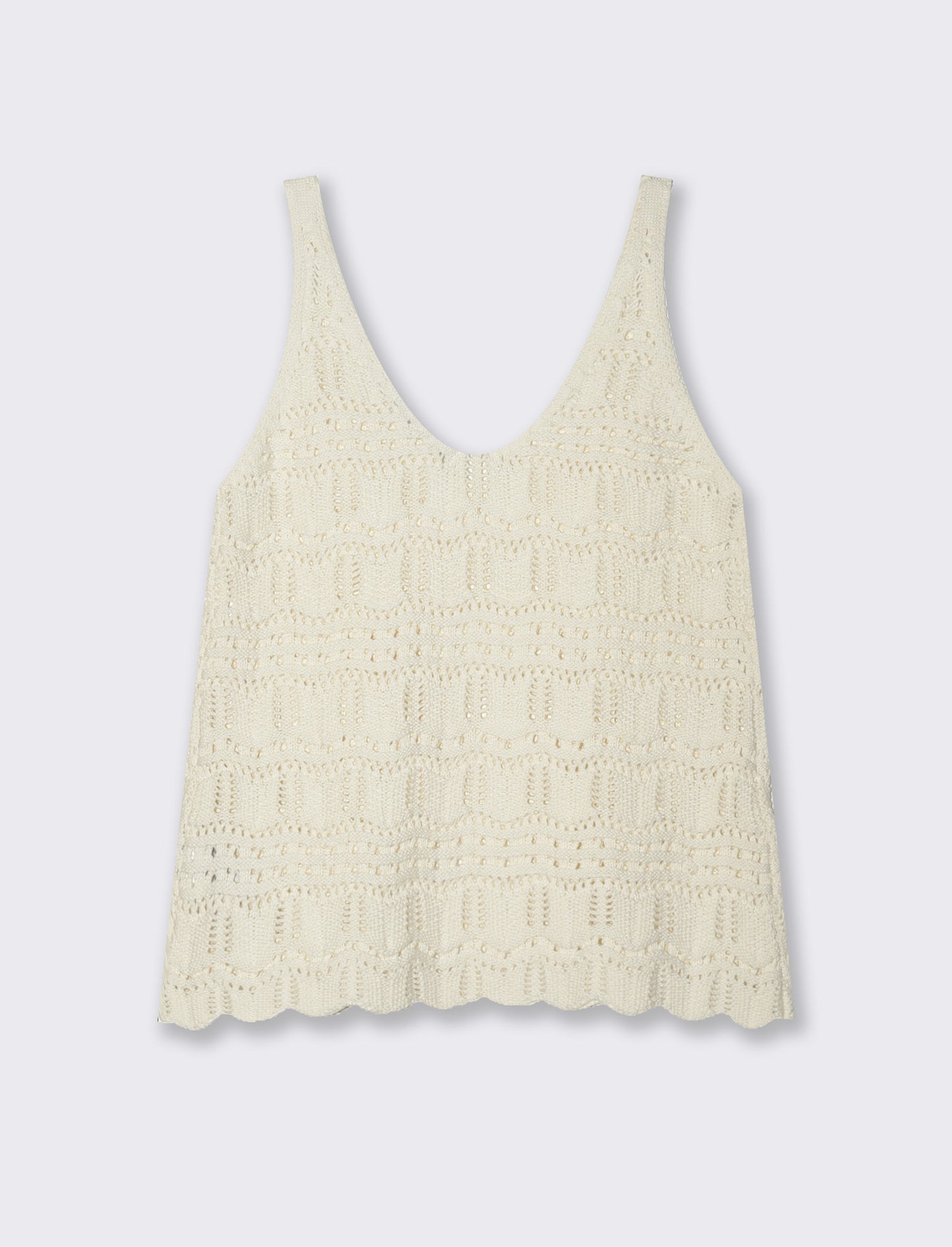 Top crochet da donna - Avorio