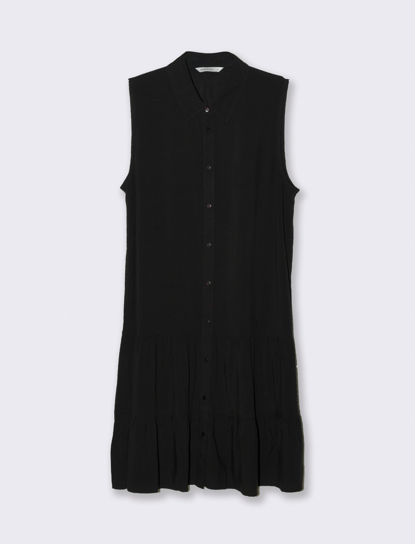 Woman's short chemisier dress - Black