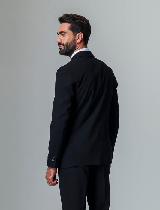 Man's micro waffle structure blazer - Blue