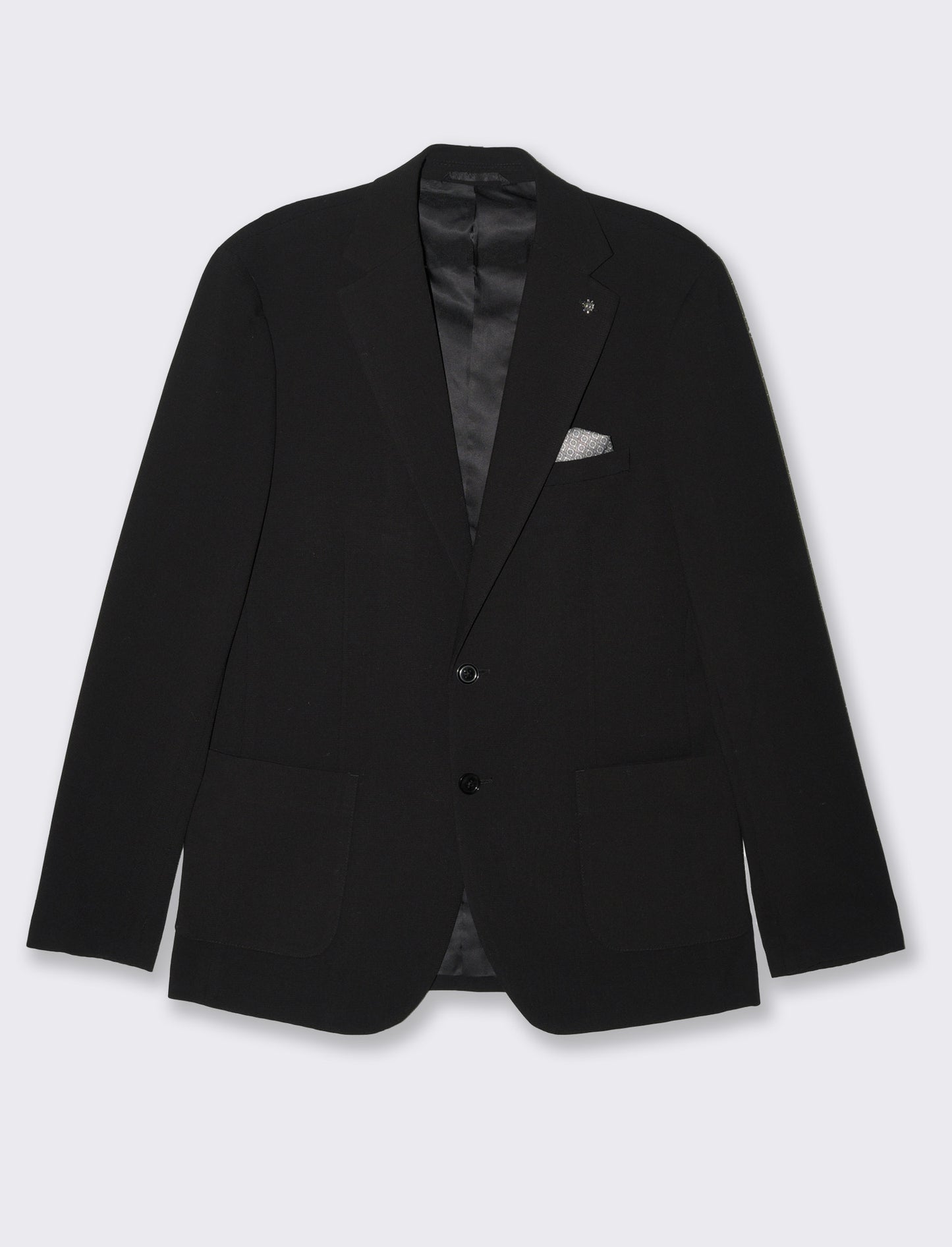 Man's micro waffle structure blazer - Black