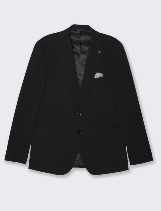 Man's micro waffle structure blazer - Black