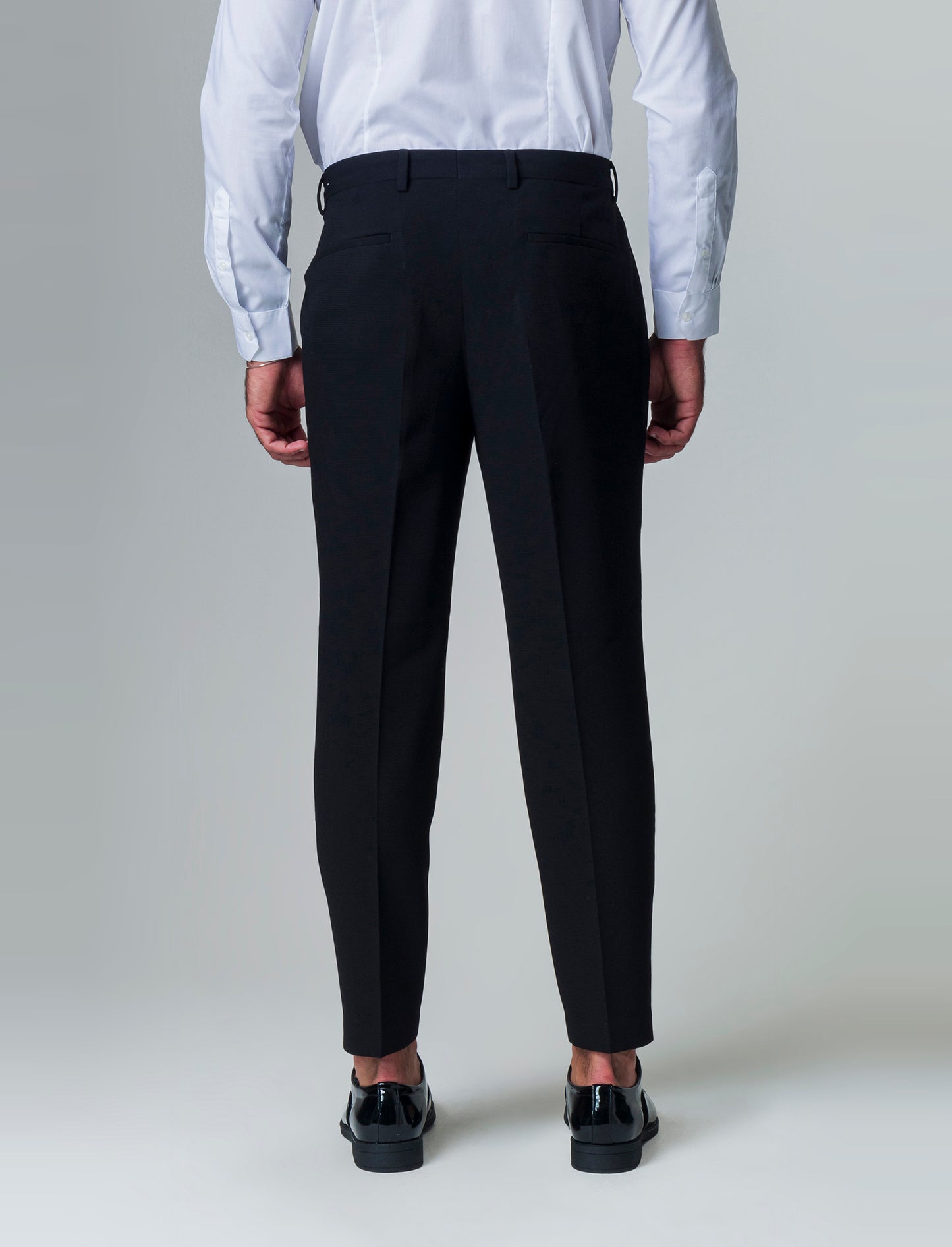 Man's micro waffle structured trousers - Black