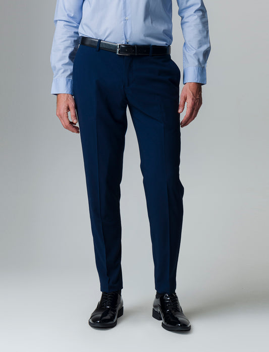 Man's formal fit suit trousers - Blue