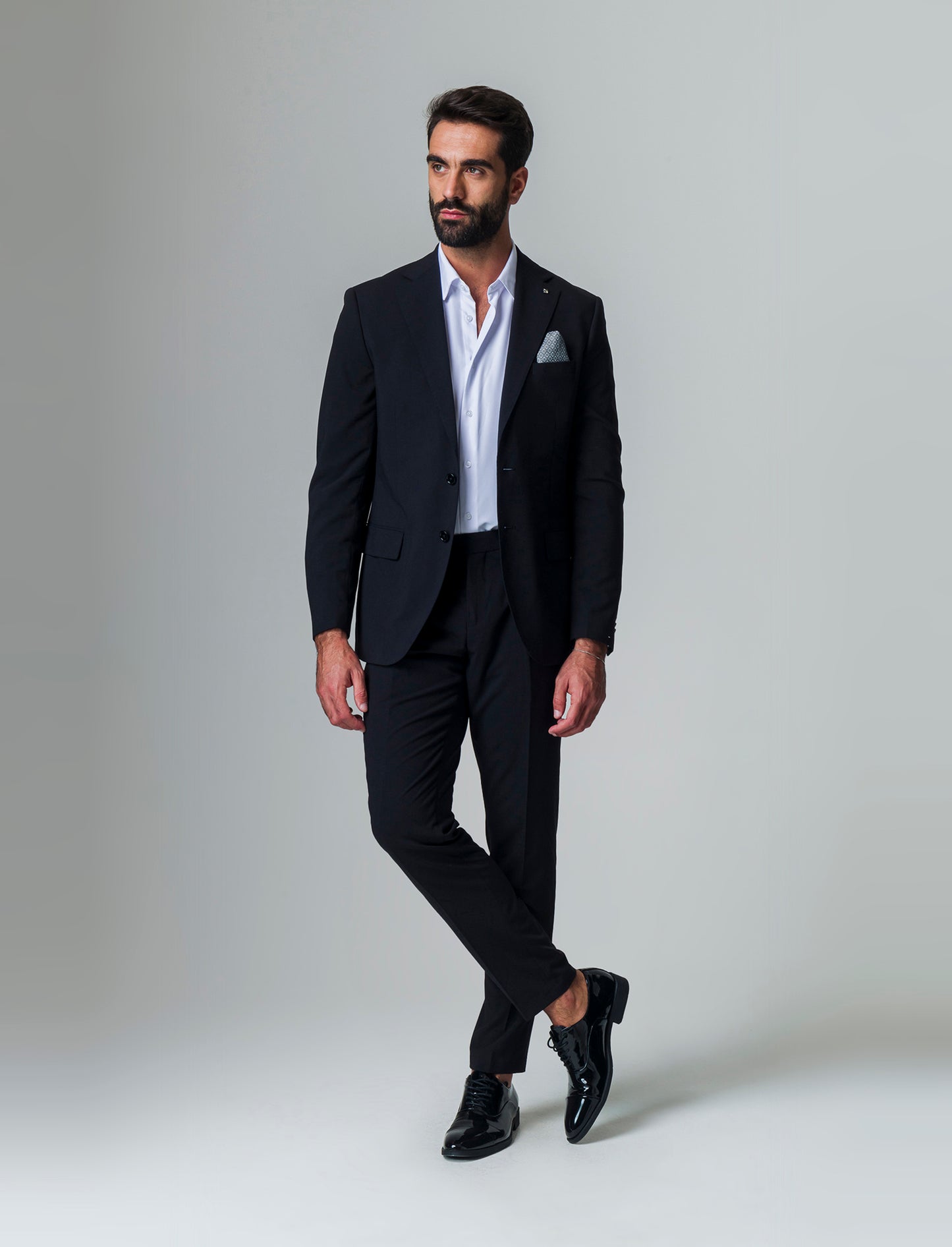 Pantaloni da completo formal fit da uomo - Nero
