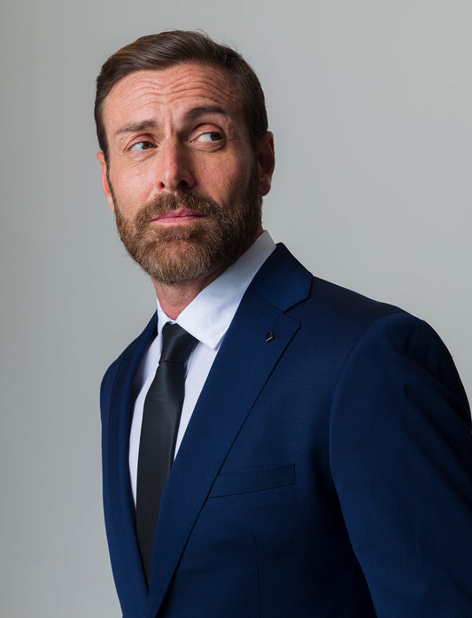 Man's structured blazer for complete outfit - Blue
