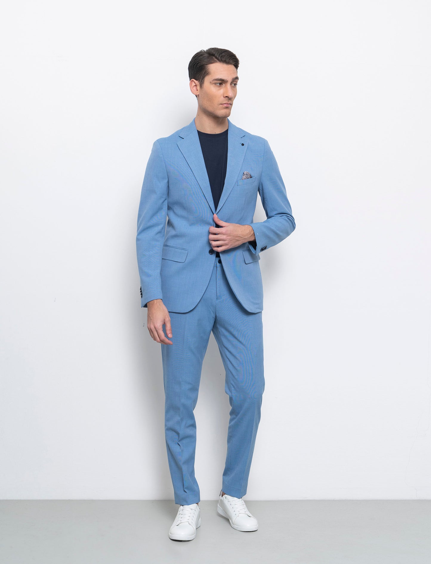 Man's fil-a-fil suit blazer - Sky blue