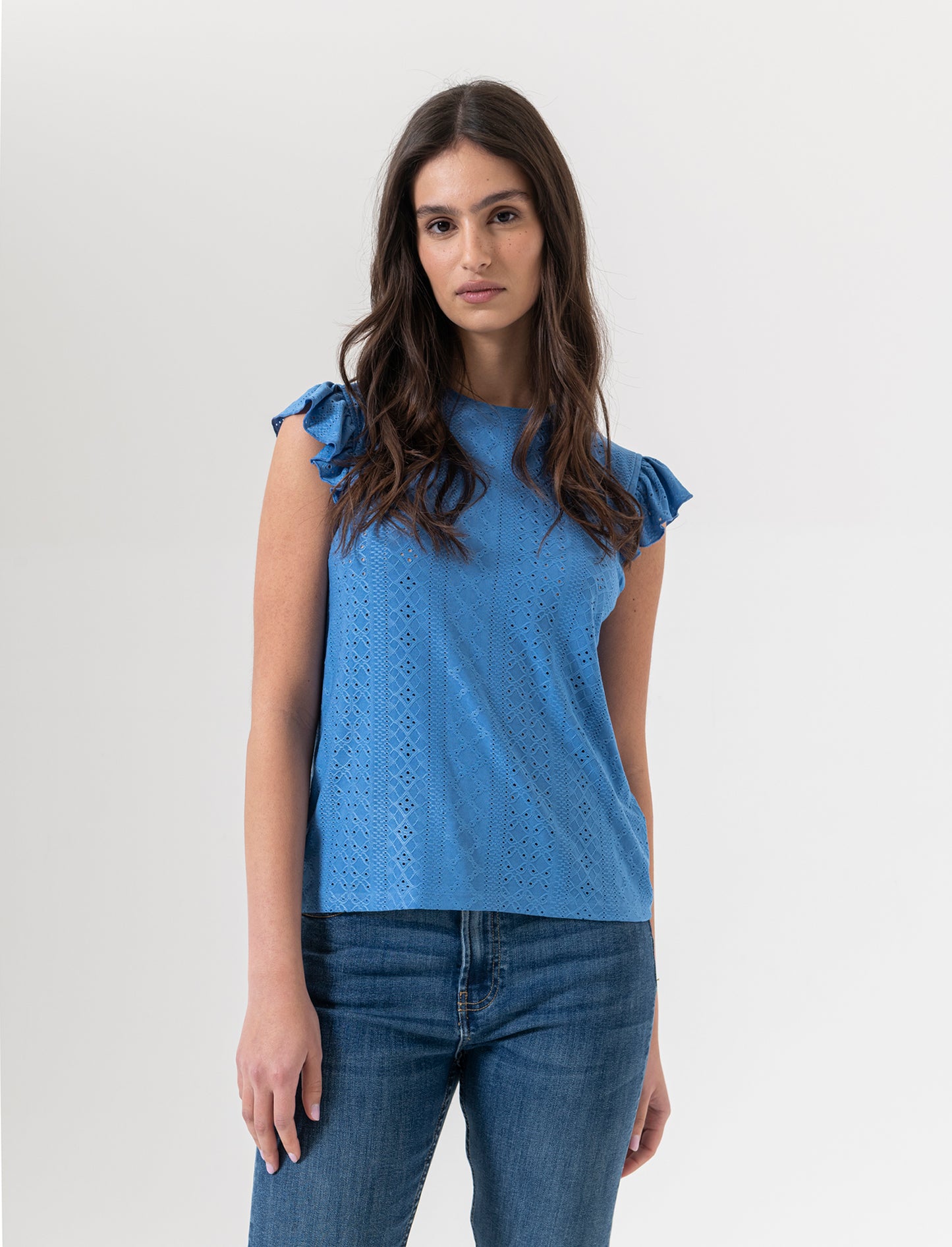 Top in pizzo da donna - Bluette