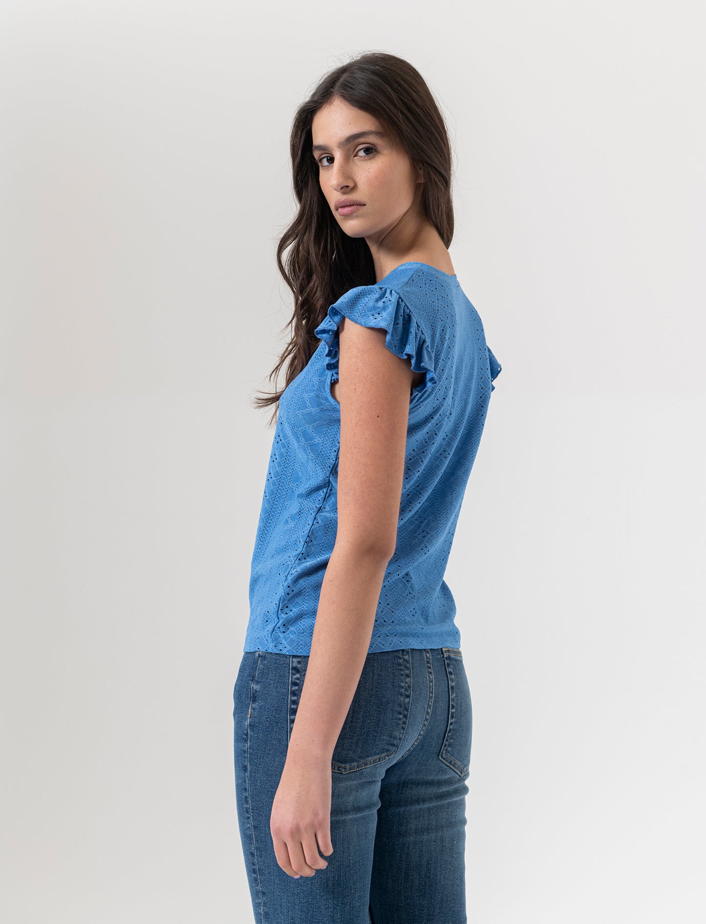 Top in pizzo da donna - Bluette