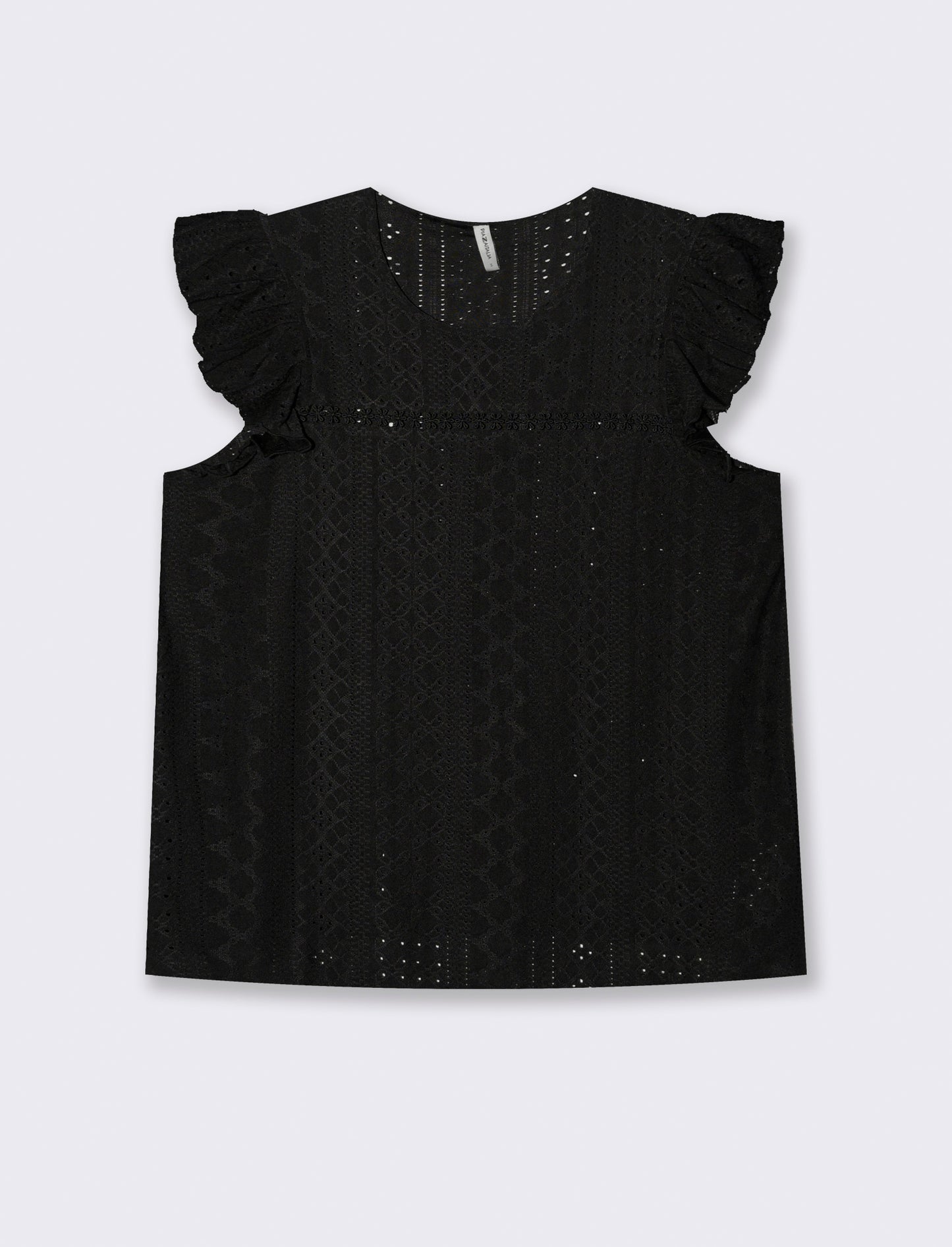 Top in pizzo da donna - Nero