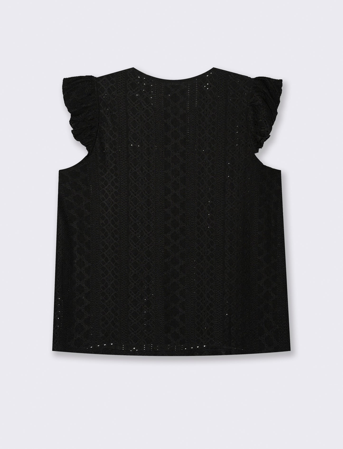 Top in pizzo da donna - Nero