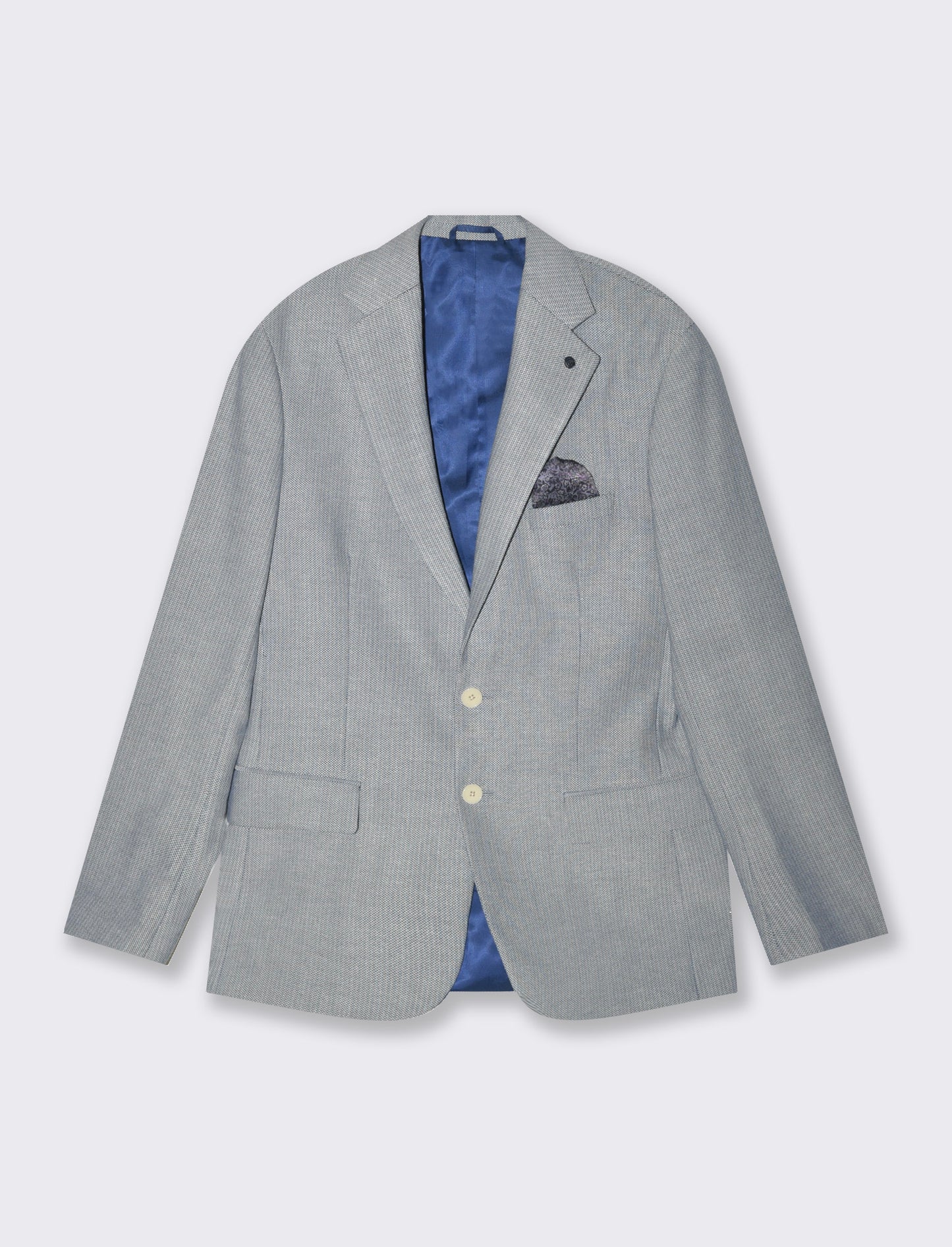 Man's structured fabric suit blazer - Blue