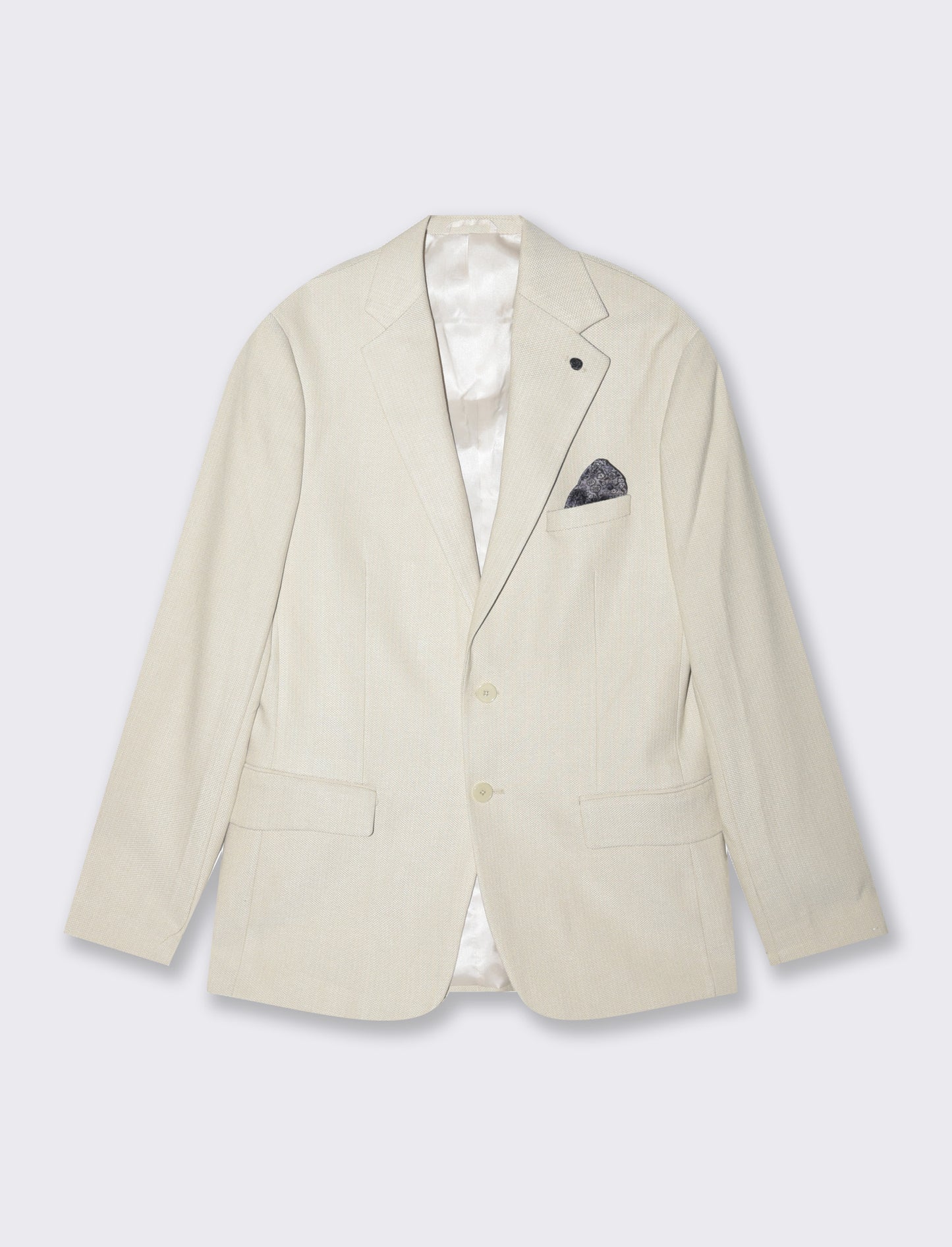 Man's structured fabric suit blazer - Beige