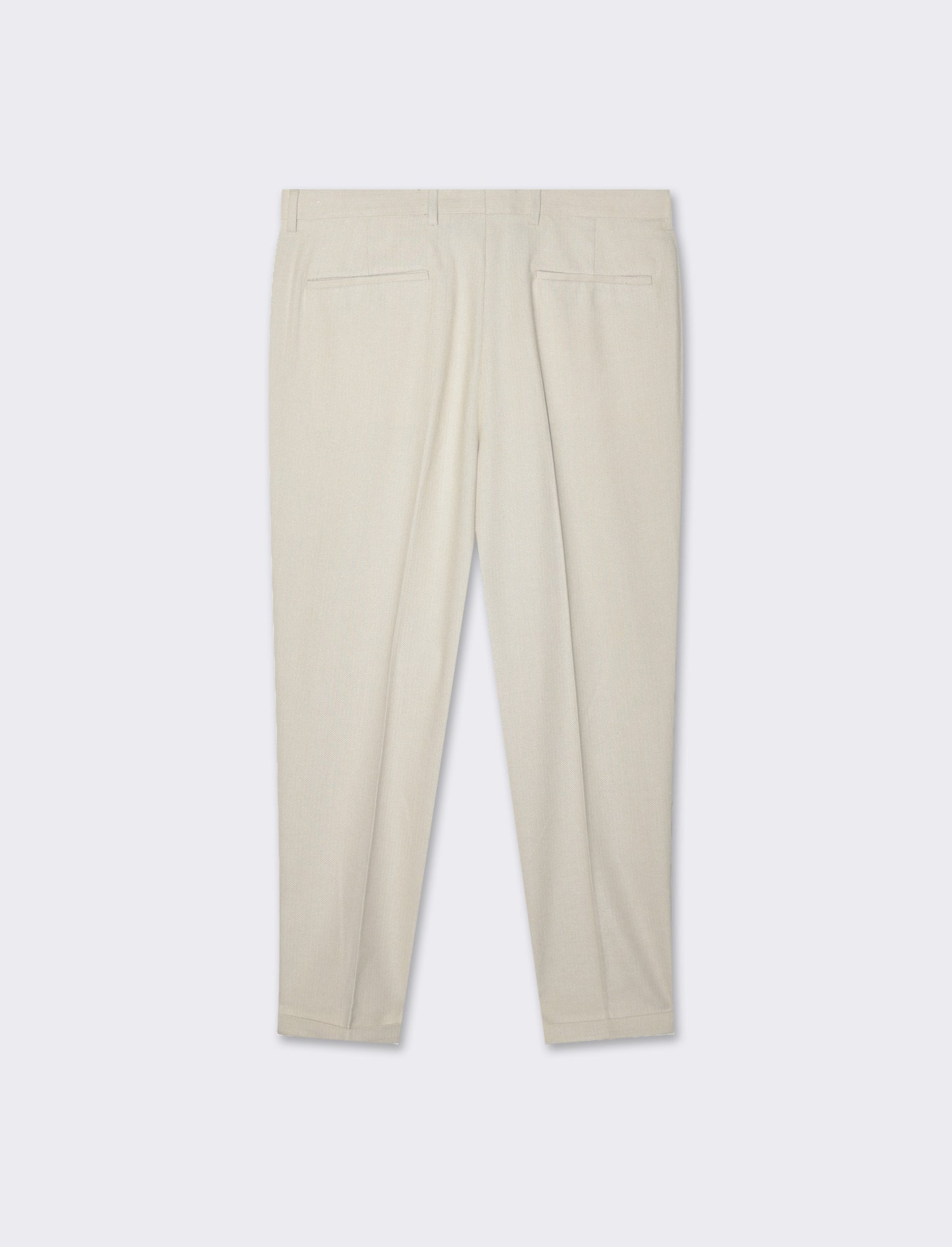 Pantaloni da completo tessuto strutturato da uomo - Beige