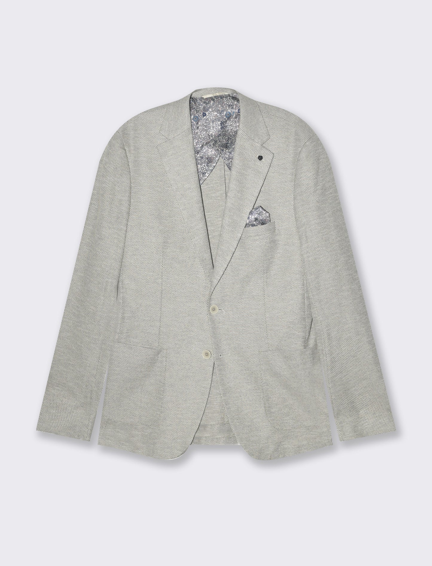 Man's jacquard structured blazer - Beige