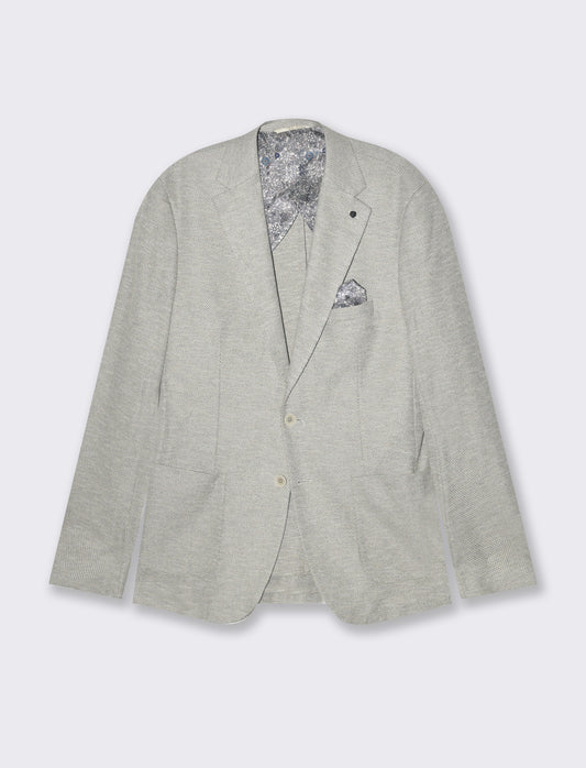 Man's jacquard structured blazer - Beige