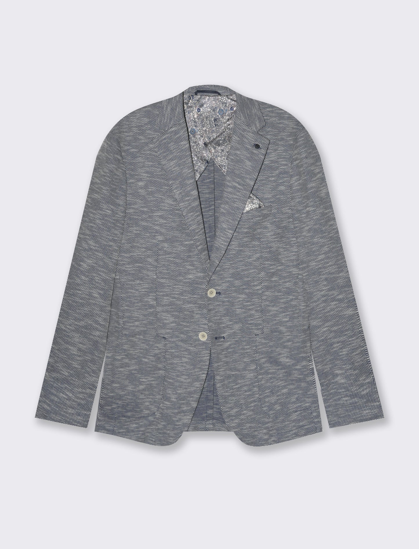 Man's jacquard structured blazer - Blue