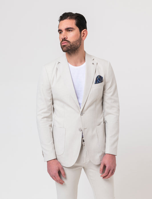 Man's houndstooth pattern blazer - Beige