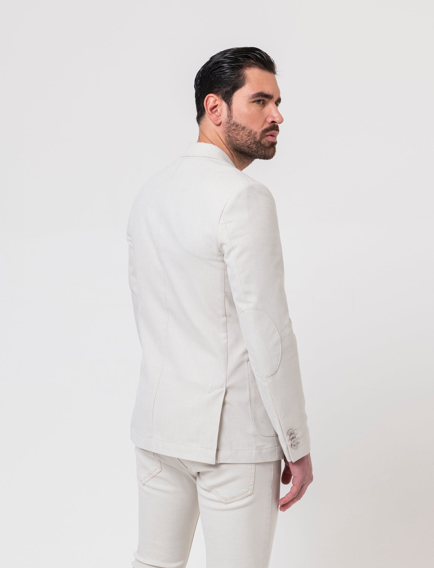 Blazer struttura occhio di pernice da uomo - Beige