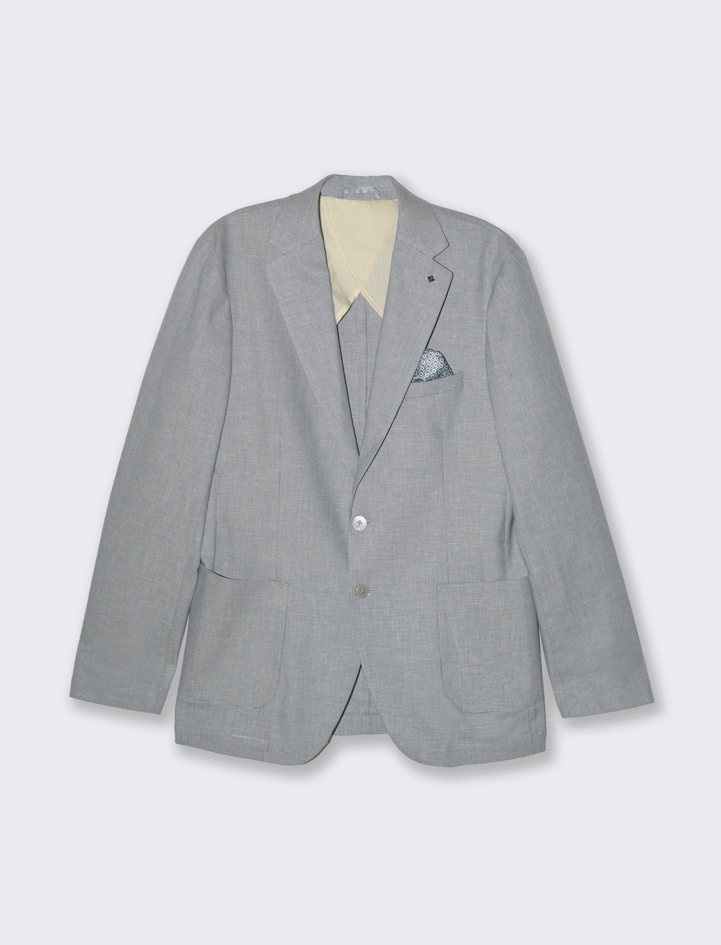 Man's linen effect suit blazer - Grey