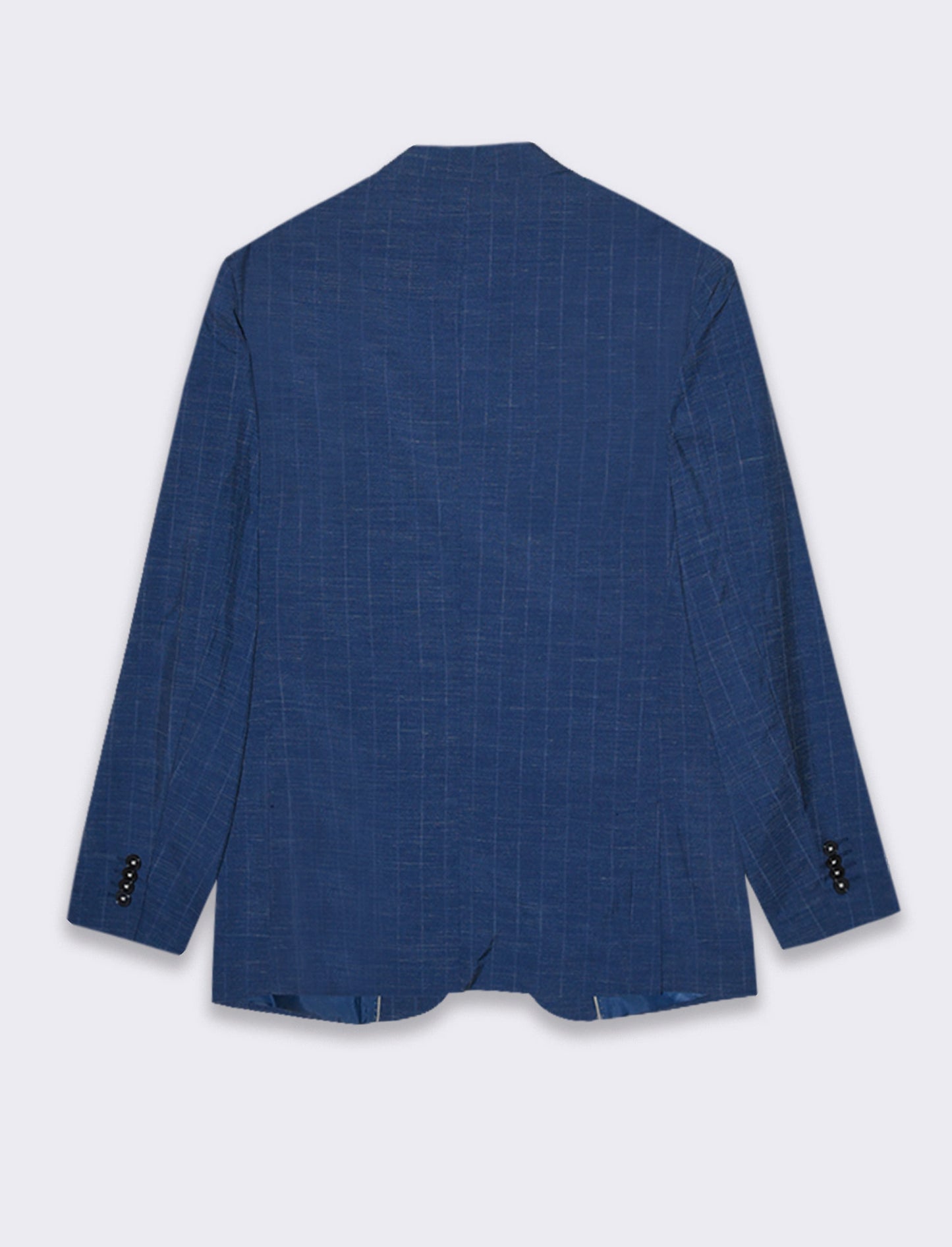 Man's pinstriped slub effect blazer - Blue