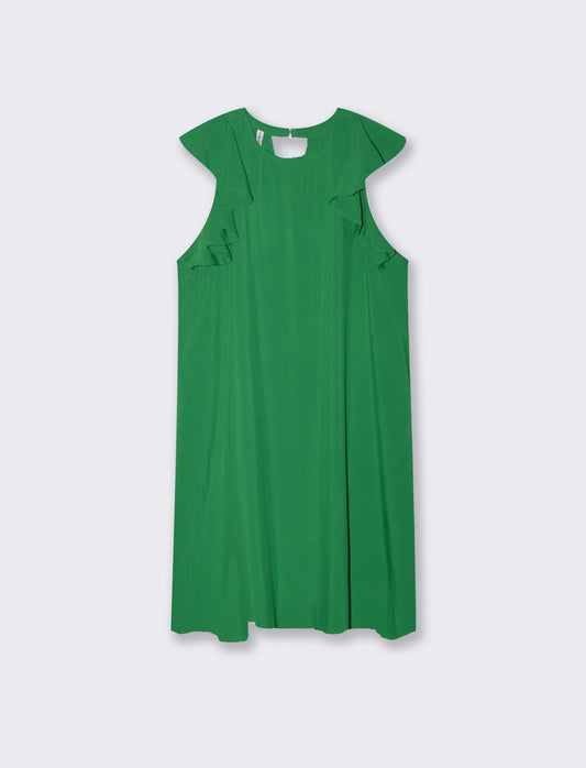 Vestito giro manica da donna - Verde prato