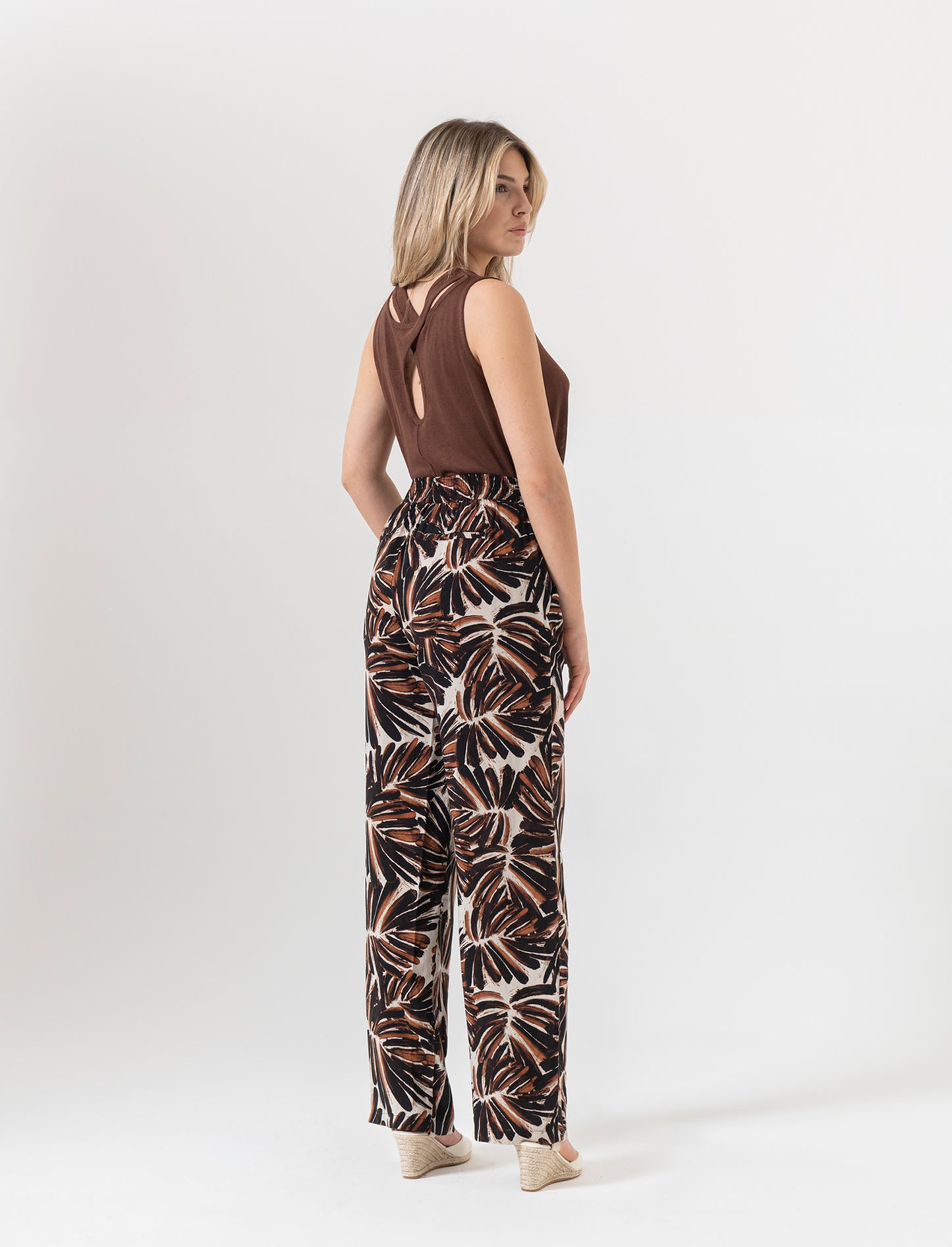 Pantalone con fusciacca in vita da donna - var 1