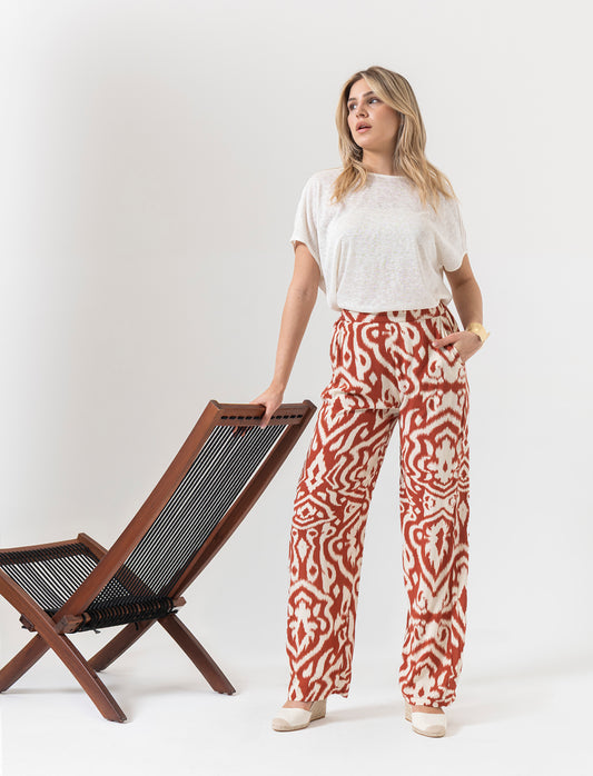 Pantalone con fusciacca in vita da donna - var 2