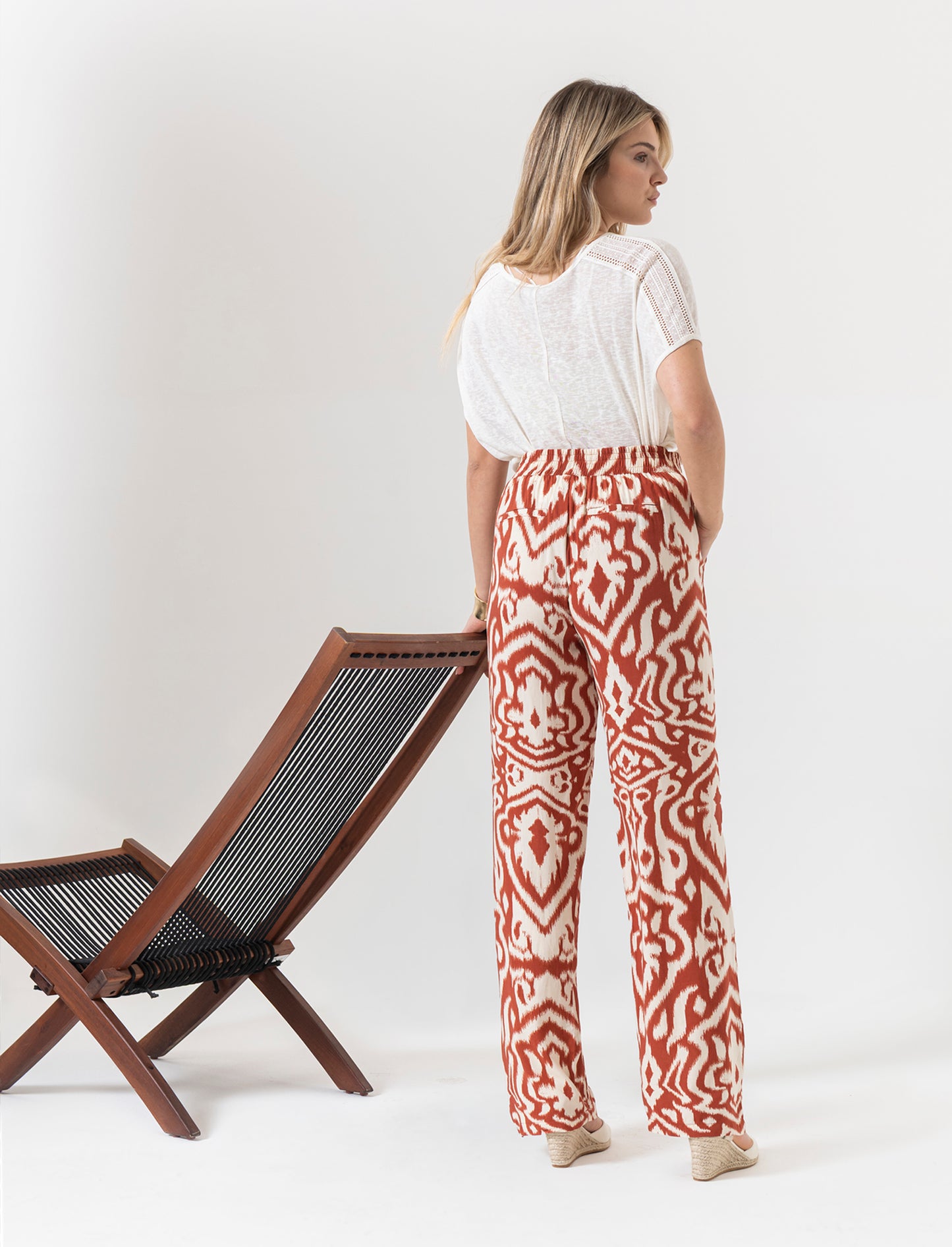 Pantalone con fusciacca in vita da donna - var 2