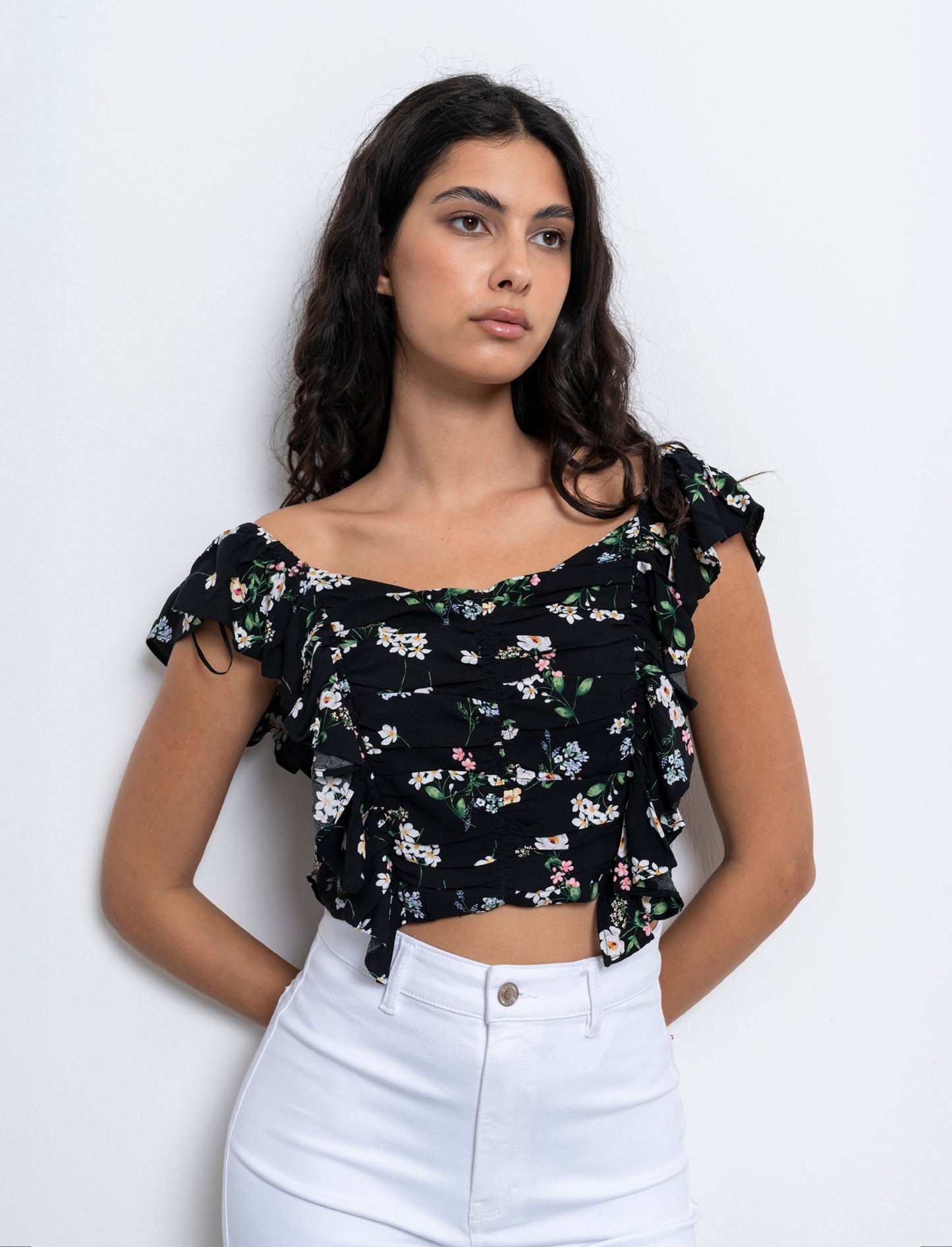 Top con rouches da donna - var 1